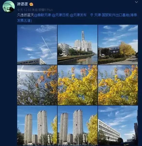 今天的蓝天已经被天津人玩坏,据说这都是它闹的