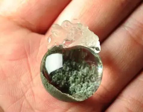 水晶绿幽灵平安牌,绿幽灵水晶补五行