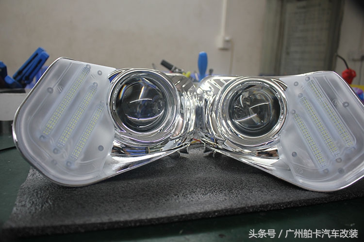 新飞度改装氙气大灯,新飞度改原厂led灯