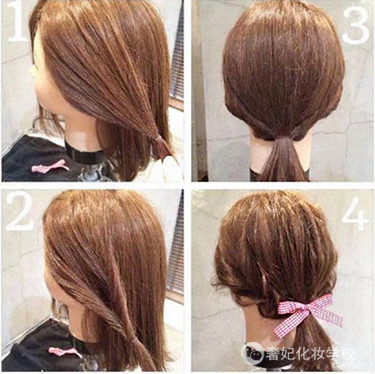 十款简单编发教程短发,背影编发发型图片大全集