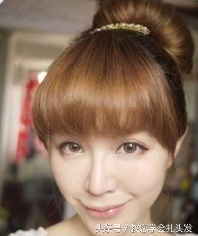 适合发量少的花苞头,日系花苞头