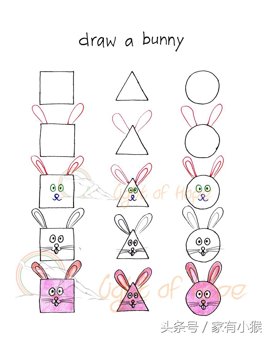 正方形三角形圆形简笔画,三角形加正方形简笔画