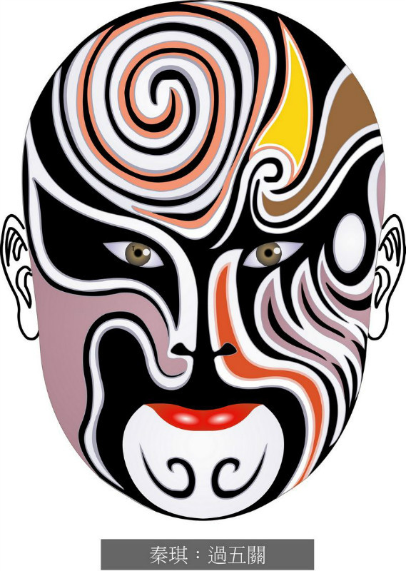 国粹脸谱重组画,国粹创意经典脸谱