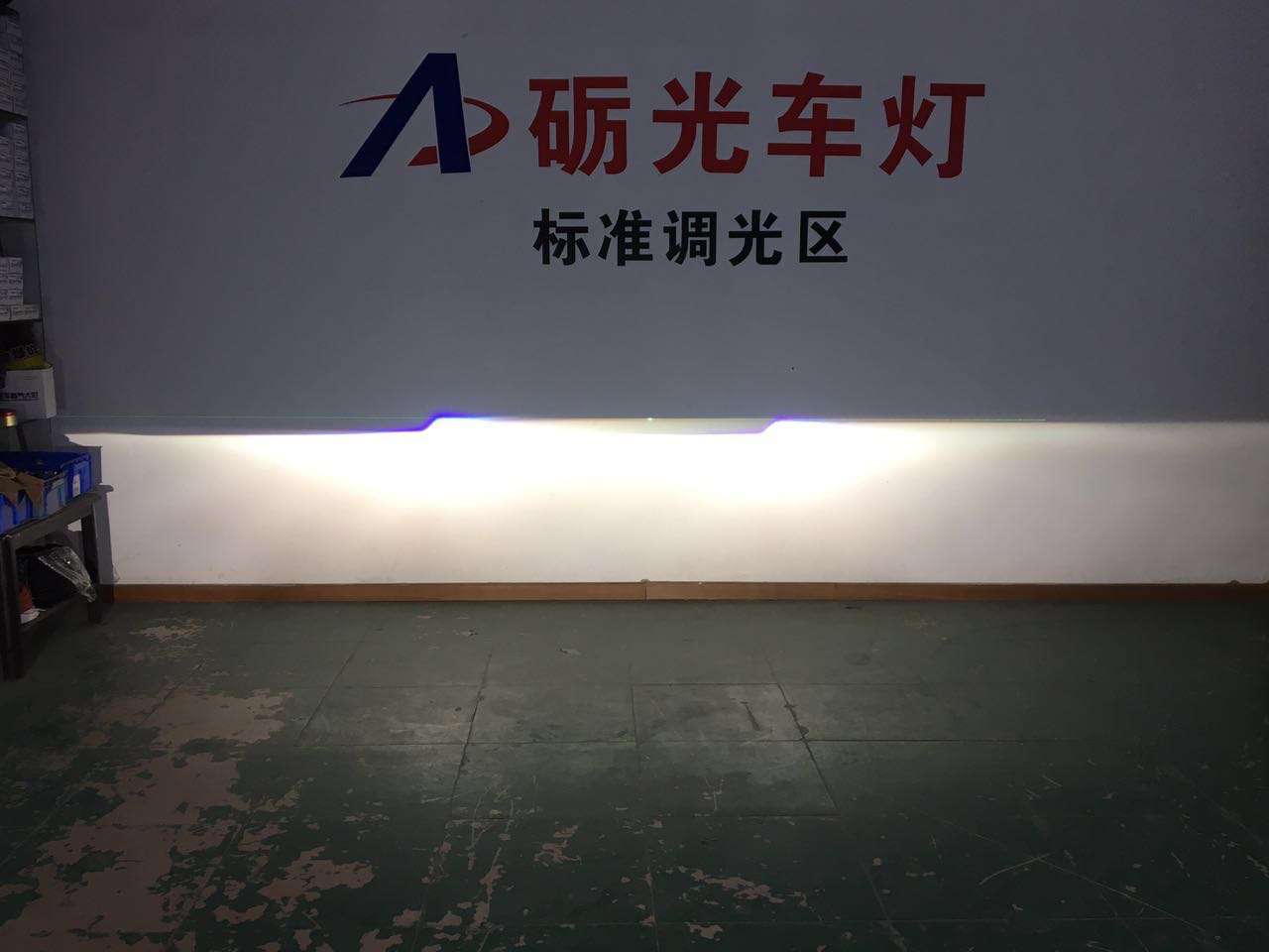 宝骏560原厂大灯广西彤明车灯,宝骏560改led双光透镜路面效果