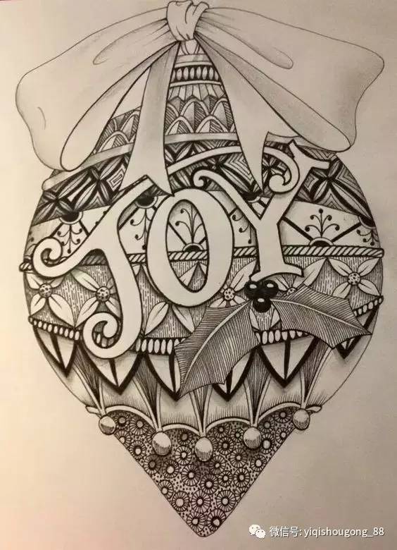 自己画圣诞卡片,圣诞节手工缠绕画