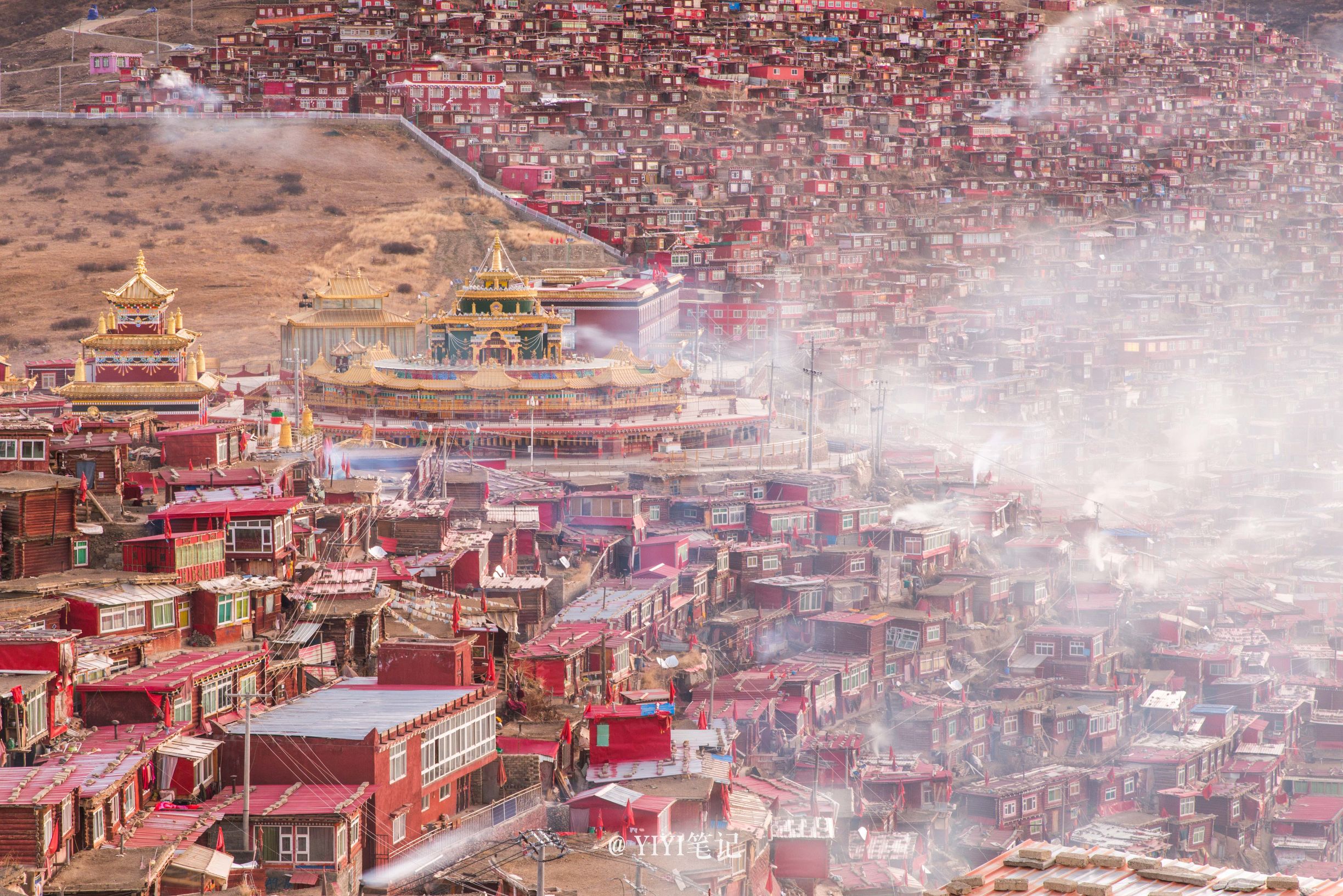 色达的冬天的美景,冬天的色达