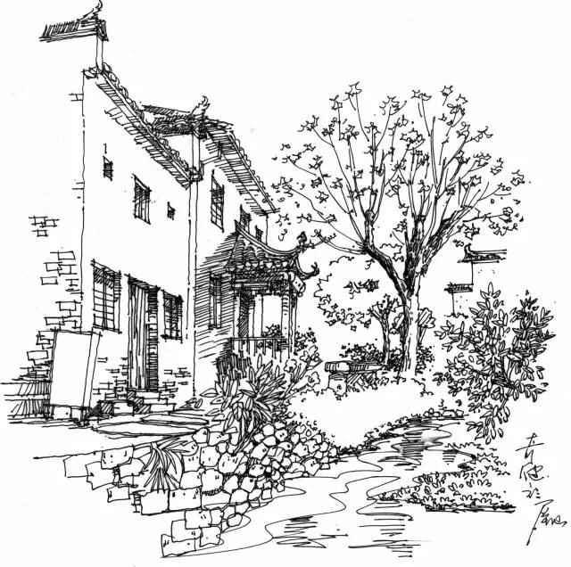 迷人的山水绘画,徽州特色烟雨江南画