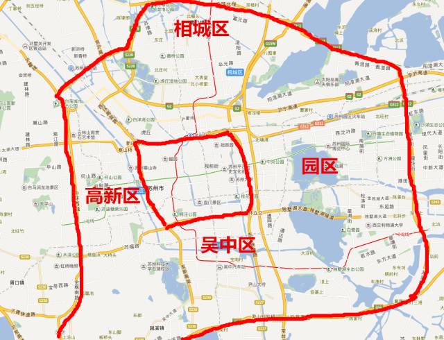 苏州几环怎么划分,苏州中环是指哪些地方