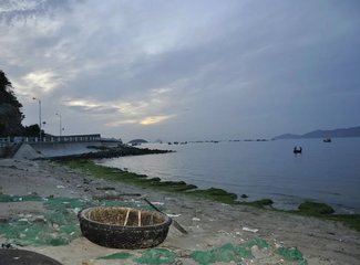 越南芽庄美丽的夜晚,越南芽庄的海上真美