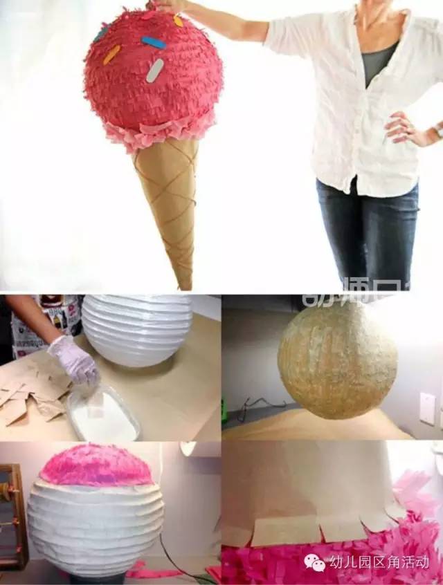 灯笼装饰幼儿园简单漂亮,幼儿园新年手工吊饰环创走廊灯笼