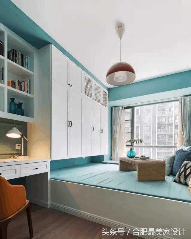 小卧室装修带书柜,小卧室装修多储物