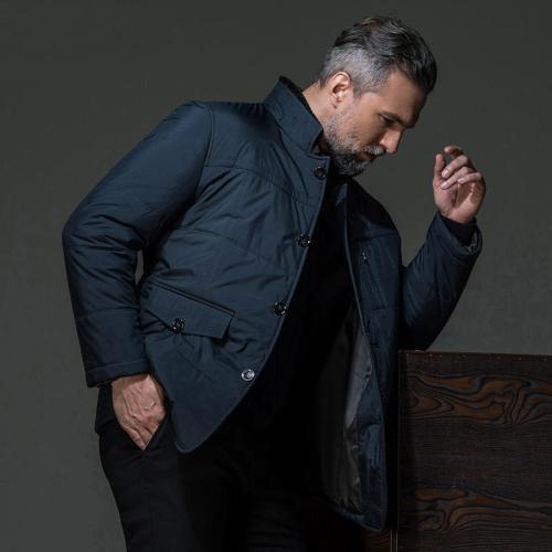 胖子男士棉衣外套加厚款丝棉夹克,爸爸穿的外套加绒显帅