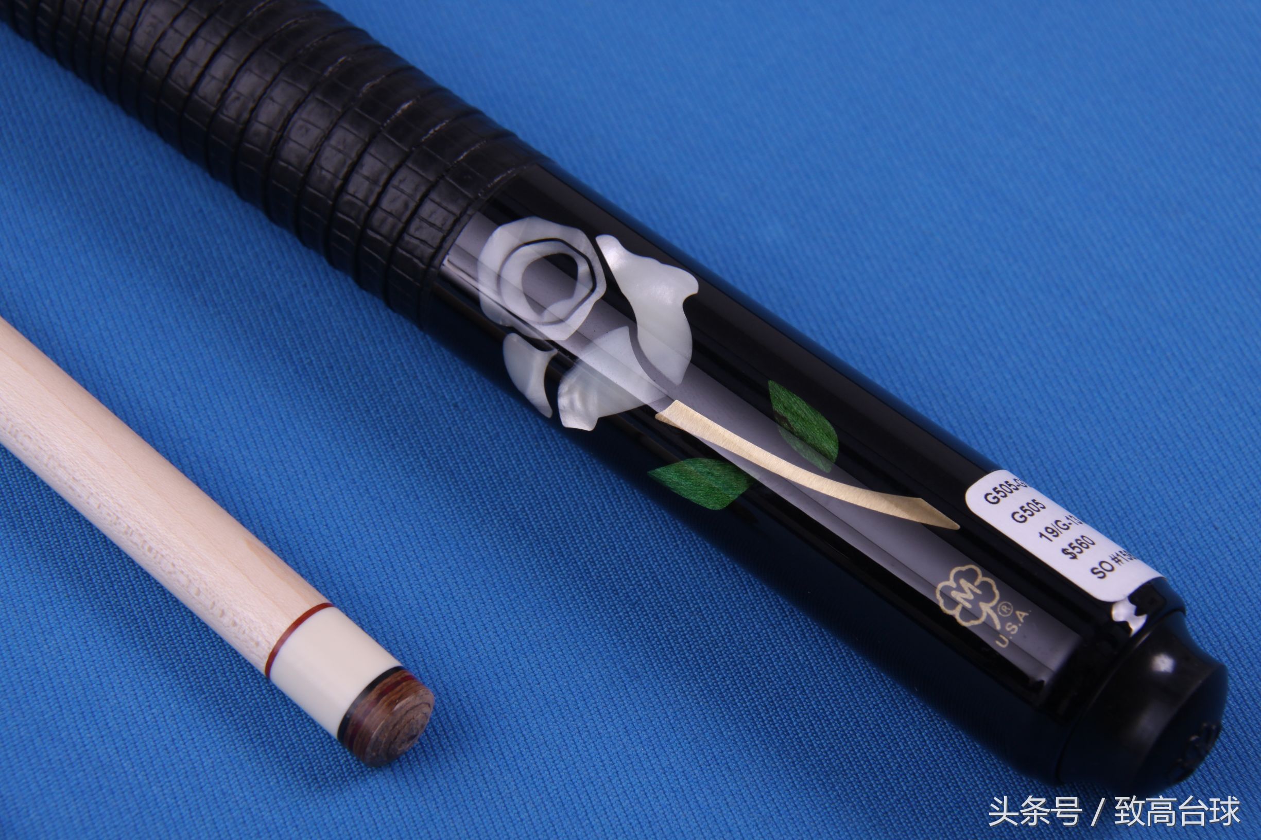 皮尔力梅花台球杆,美式微雕台球杆