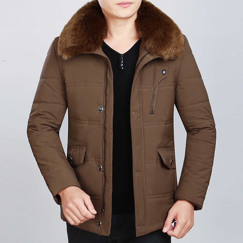 胖子男士棉衣外套加厚款丝棉夹克,爸爸穿的外套加绒显帅