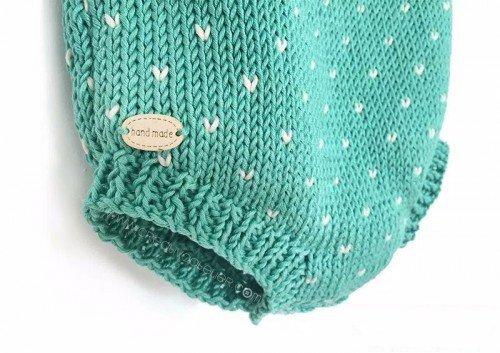 最简单的宝宝毛衣织法,宝宝爬爬服连体毛衣编织教程80码