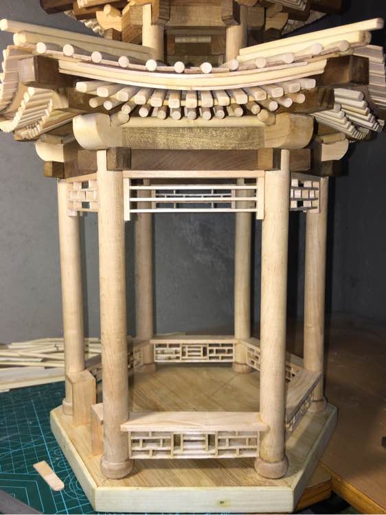 如何用榫卯制作六角凉亭,六角凉亭斜角榫卯