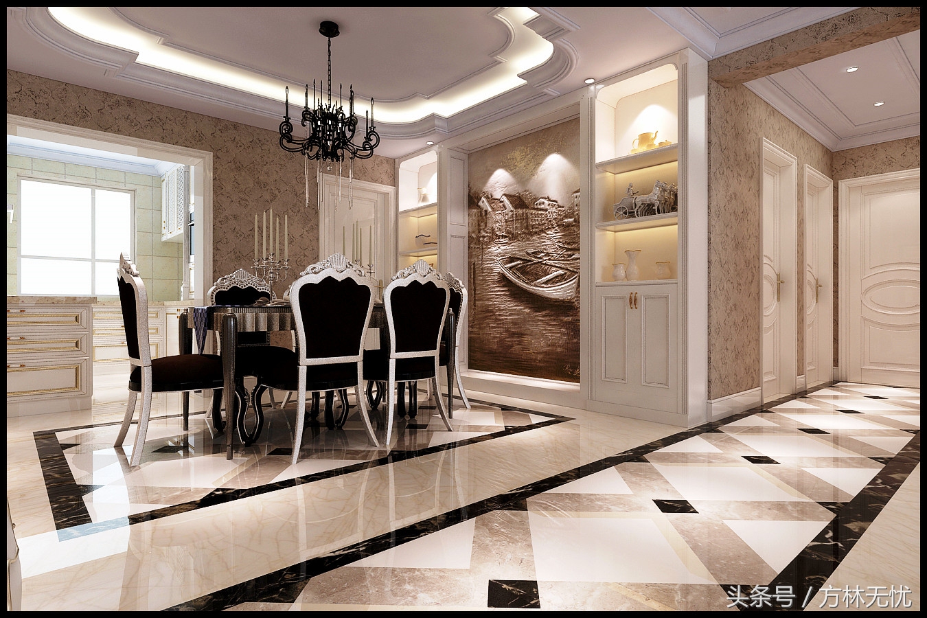 菏泽万达西户135平方装修效果图,万达华宅装修风格