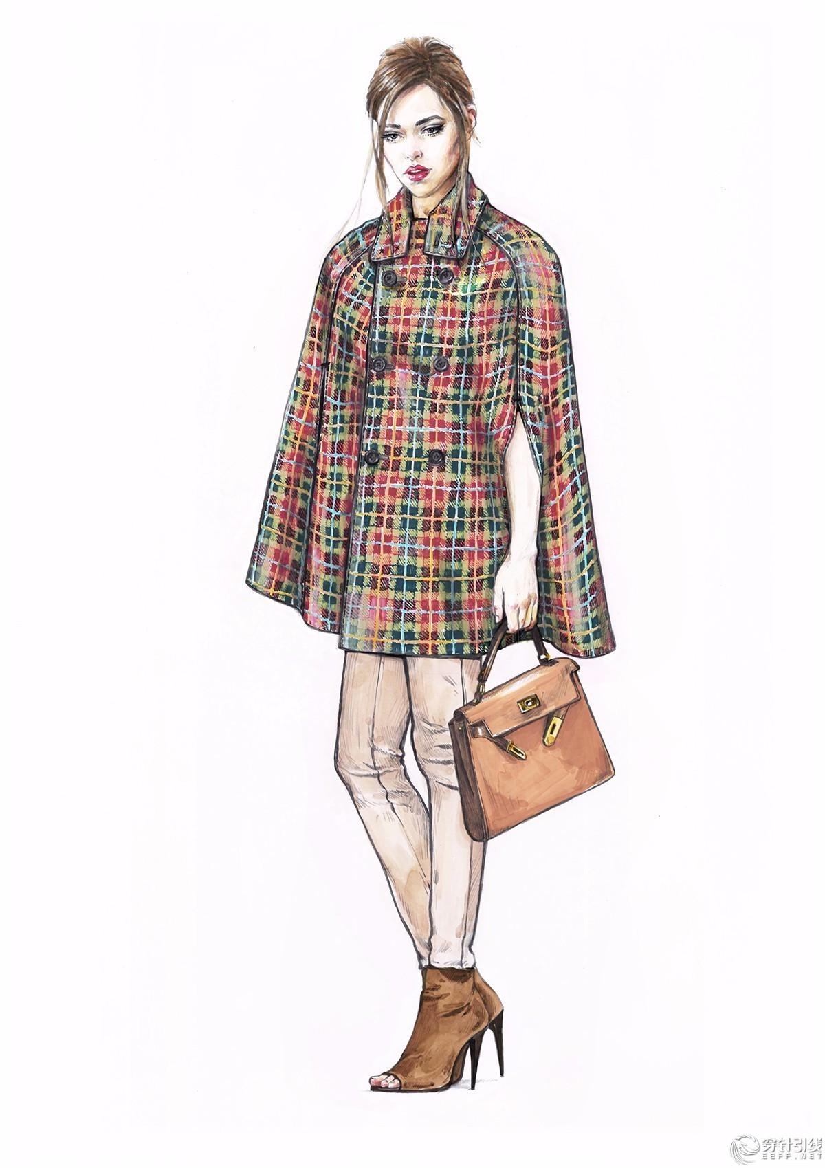 服装设计手绘时装,手绘时尚潮流服装