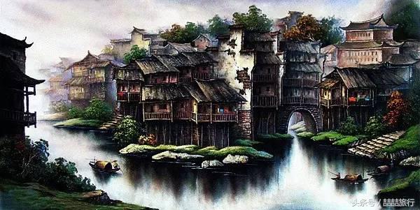 湘西凤凰城沱江风景,印象湘西凤凰古城