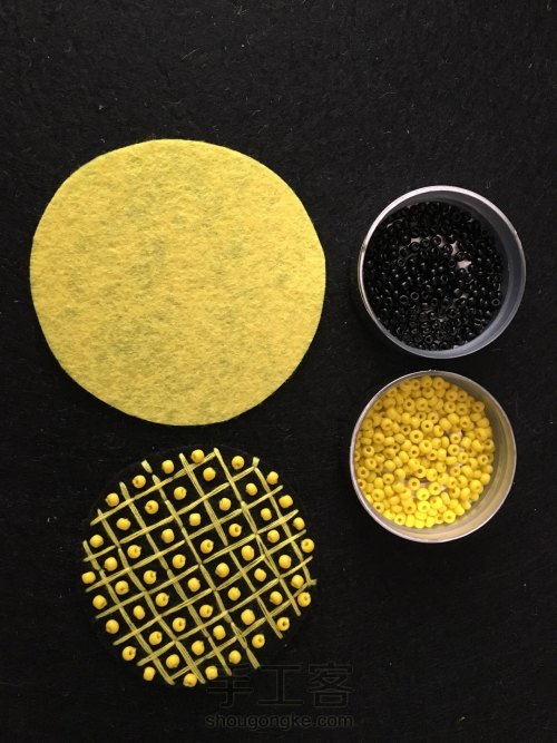 不织布太阳花教程,不织布太阳花制作图解