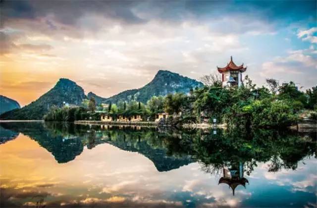 普者黑三生三世十里桃花风景,丘北普者黑十里桃花