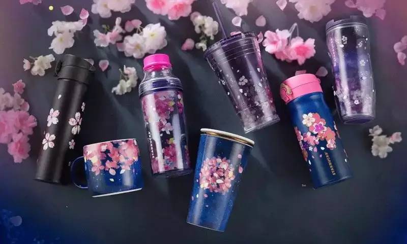 星巴克樱花系列杯子2022,樱花礼盒星巴克