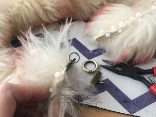 马卡龙撞色包包,马卡龙毛绒包