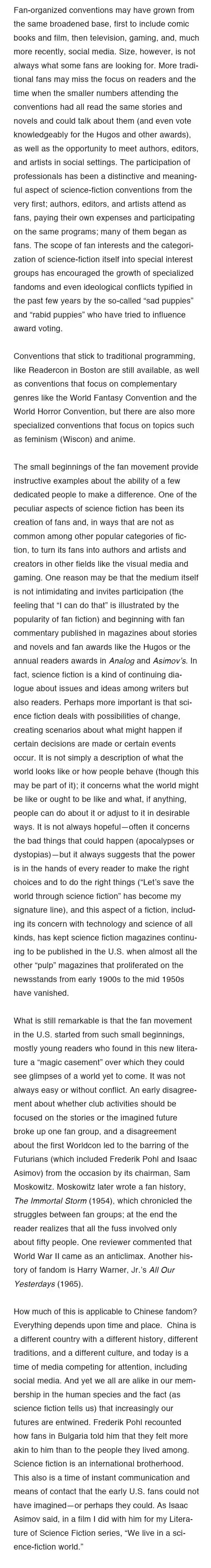 冈恩专栏｜科幻社群：超越国界、民族和文化的兄弟情谊