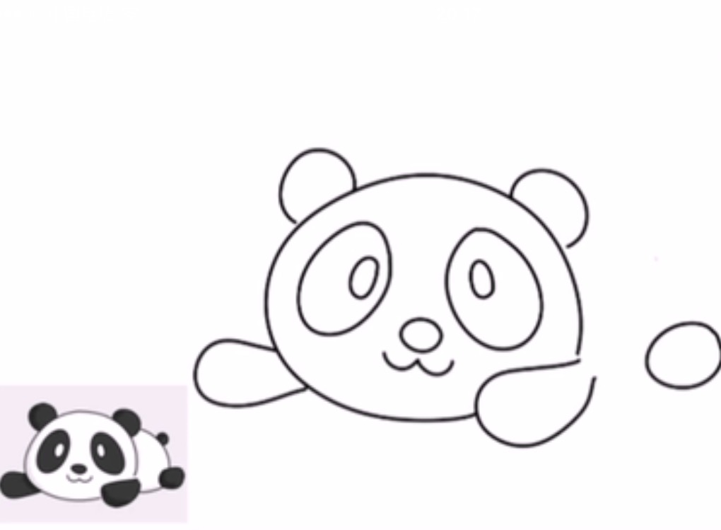 数字6画熊猫简笔画,简笔画儿童3-6岁简单熊猫