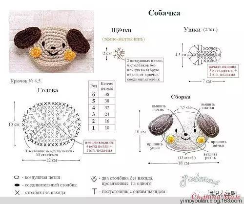 男童娃娃钩织玩偶图解,钩童装衣服花样图解