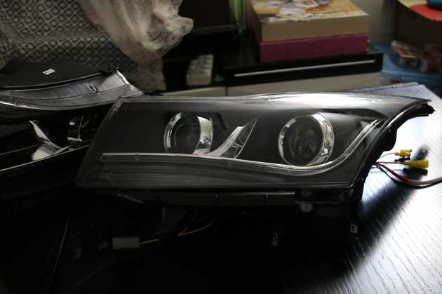 18科鲁兹大灯改装案例,雪佛兰18款科鲁兹改装led矩阵大灯