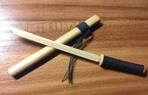 竹筷子制作迷你武士刀,用一次性筷子做武士刀