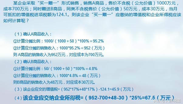 增值税买一赠一税务处理,买一赠一销售增值税如何处理