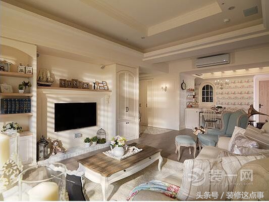 120平重庆凤凰湾美式田园风格装修效果图大大落地窗点亮客厅