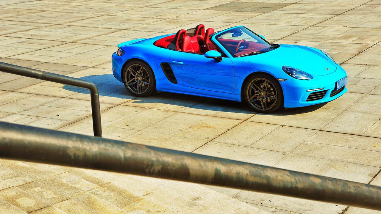 保时捷718迈阿密蓝提车仪式,保时捷718boxster迈阿密
