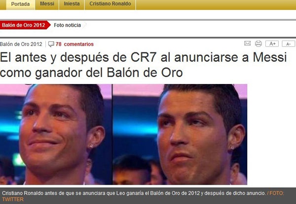 c罗得知梅西被喷搞笑图片,c罗梅西调侃国足视频