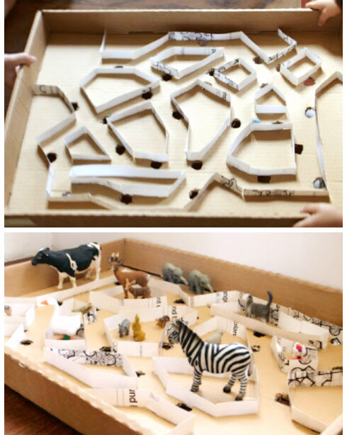 废纸箱做儿童玩具,废纸箱做可爱的宝宝