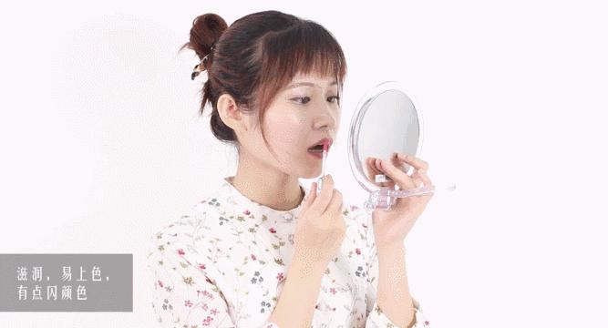 热门大牌唇釉试色小清新,网红如花的直播