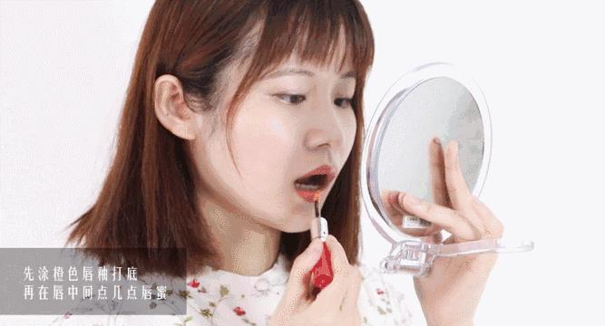 热门大牌唇釉试色小清新,网红如花的直播