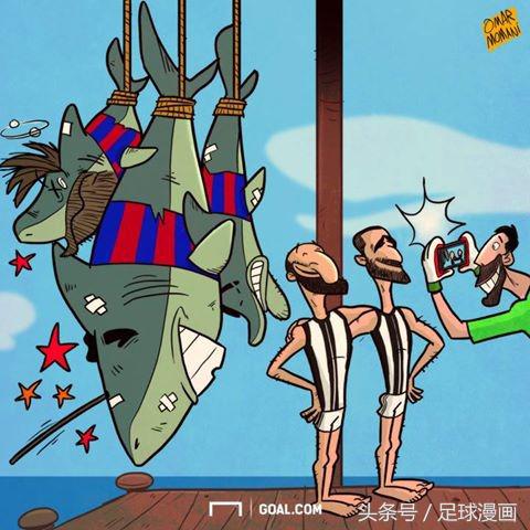 足球漫画国米夺冠,国王杯皇马4比0巴萨漫画