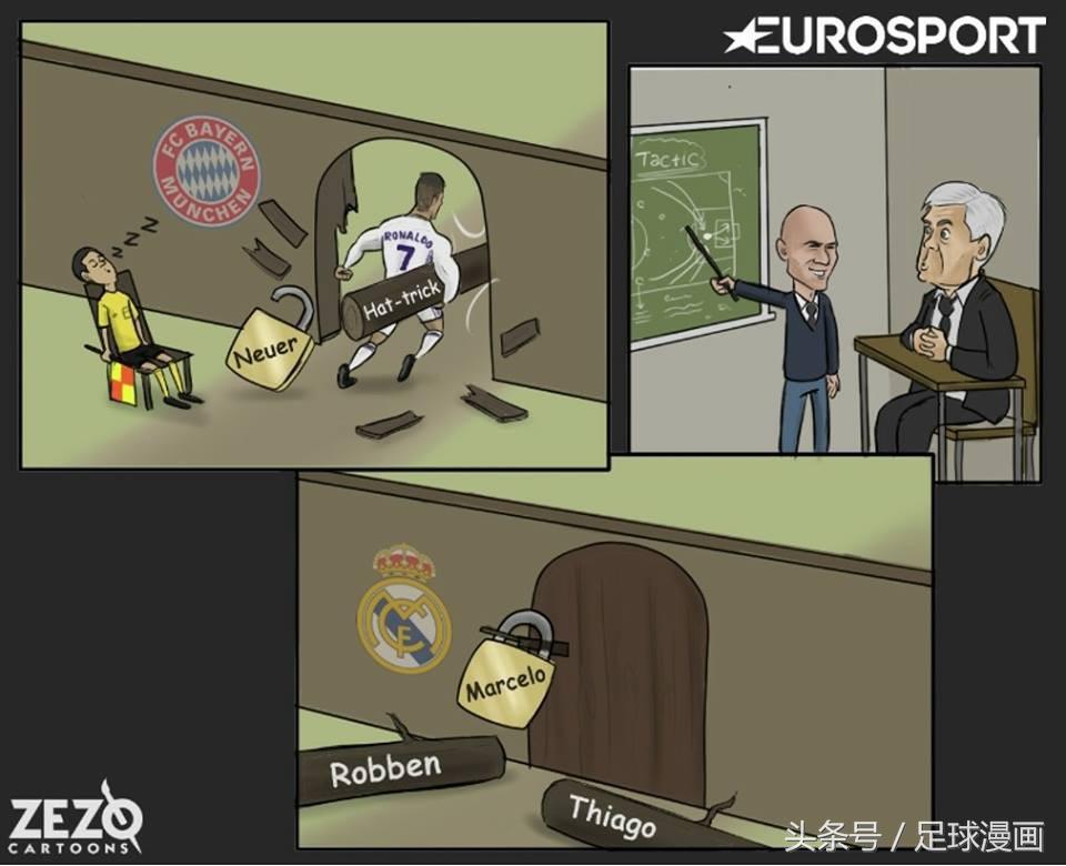 足球漫画国米夺冠,国王杯皇马4比0巴萨漫画