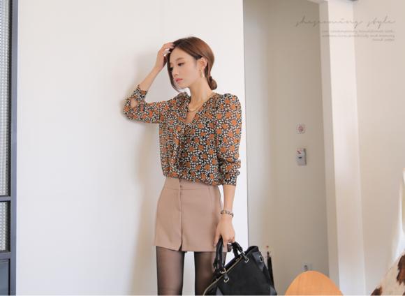 孙允珠长袖白衬衫包臀裙,孙允珠雪纺微透衬衫