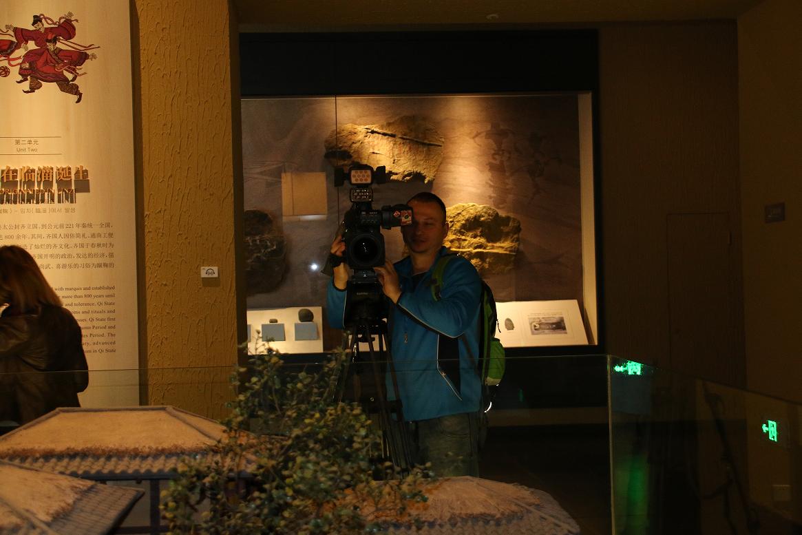 淄博临淄区国家足球博物馆,临淄电视台齐文化博物馆采访