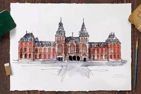 世界十大建筑画在一幅画里,中国顶级建筑水彩画