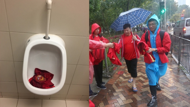 澳门男篮队员鞠躬致谢,香港球迷却将恒大球衣丢厕所差距真大