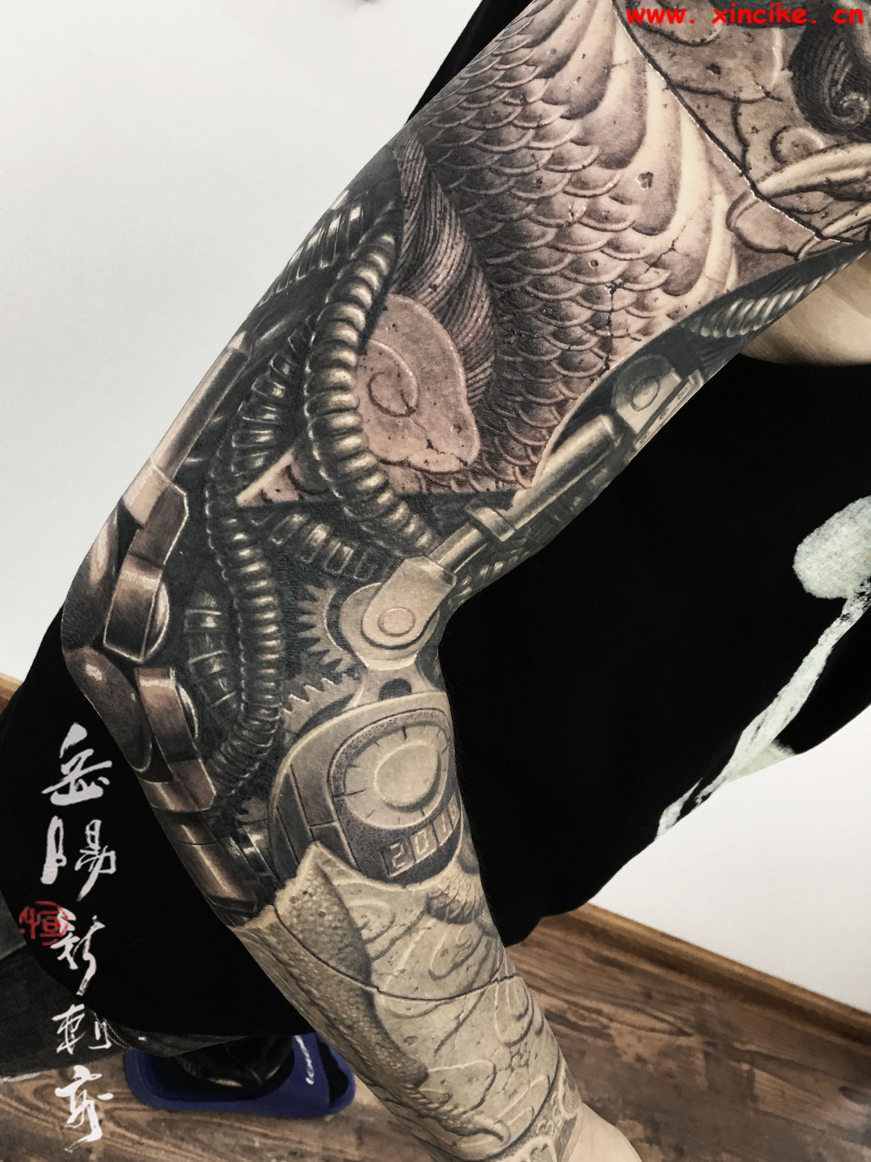 岳阳新刺客纹身图,岳阳新刺客花臂纹身作品