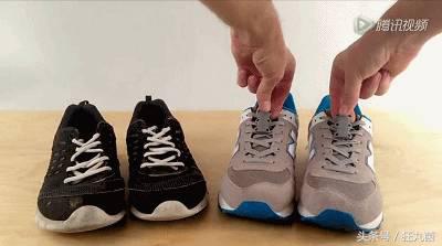 帆布鞋鞋带懒人免系鞋带慢动作,懒人不用解鞋带的鞋子