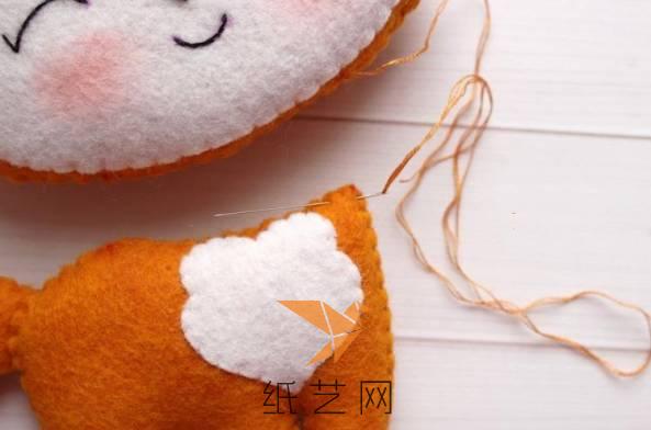 不织布小狐狸玩偶,不织布玩偶狐狸教程