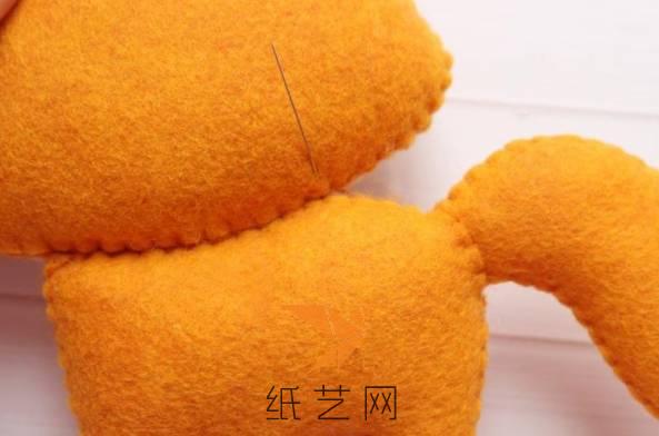 不织布小狐狸玩偶,不织布玩偶狐狸教程