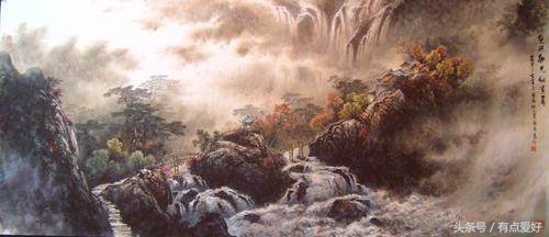 曾刚彩墨山水画丛树的画法教程,曾刚彩墨山水画技法云的画法